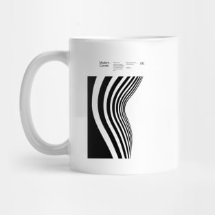 Modern Curves 10, Modern Architecture Design, minimalist Design, Modern Art, Typographic, Helvetica Mug